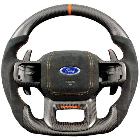 2023-2026+ Ford Super Duty F250 Custom Carbon Fiber Steering Wheel - AutoLEDTech.com