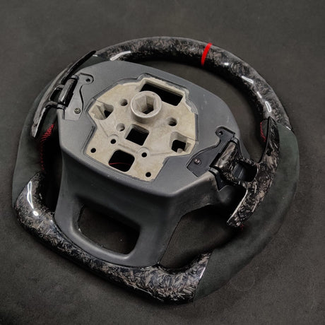2023-2026+ Ford Super Duty F250 Custom Carbon Fiber Steering Wheel - AutoLEDTech.com