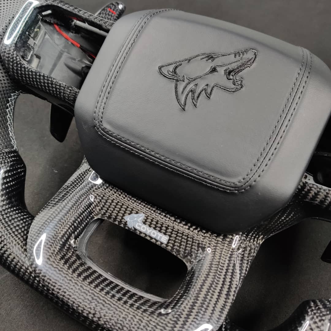 2023-2026+ Ford Super Duty F250 Custom Carbon Fiber Steering Wheel - AutoLEDTech.com