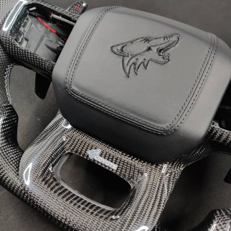 2023-2026+ Ford Super Duty F250 Custom Carbon Fiber Steering Wheel - AutoLEDTech.com