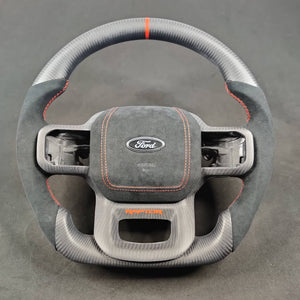 2023-2026+ Ford Super Duty F250 Custom Carbon Fiber Steering Wheel - AutoLEDTech.com