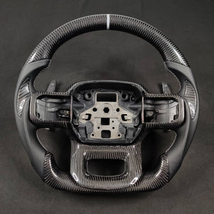 2023-2026+ Ford Super Duty F250 Custom Carbon Fiber Steering Wheel - AutoLEDTech.com