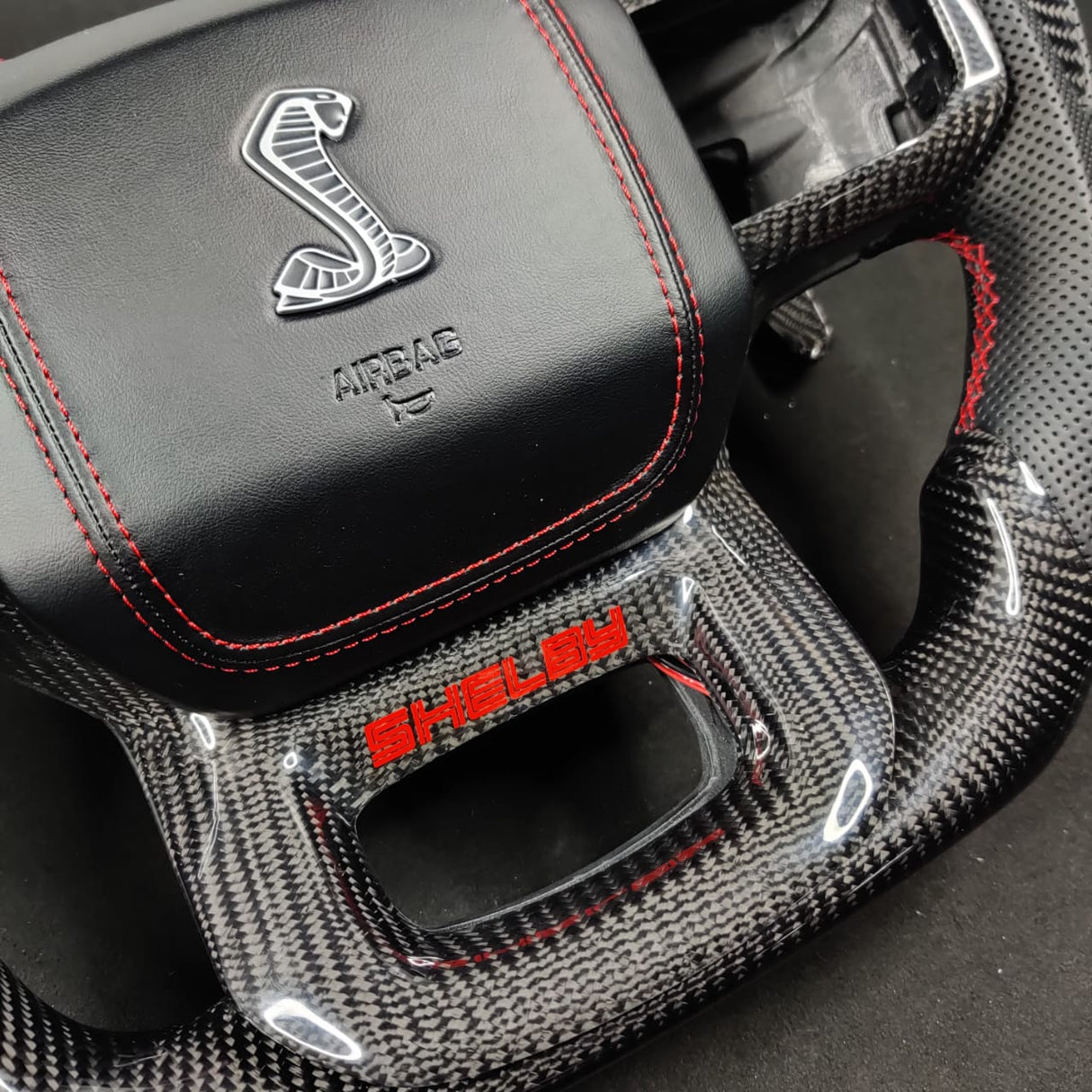 2023-2026+ Ford Super Duty F250 Custom Carbon Fiber Steering Wheel - AutoLEDTech.com