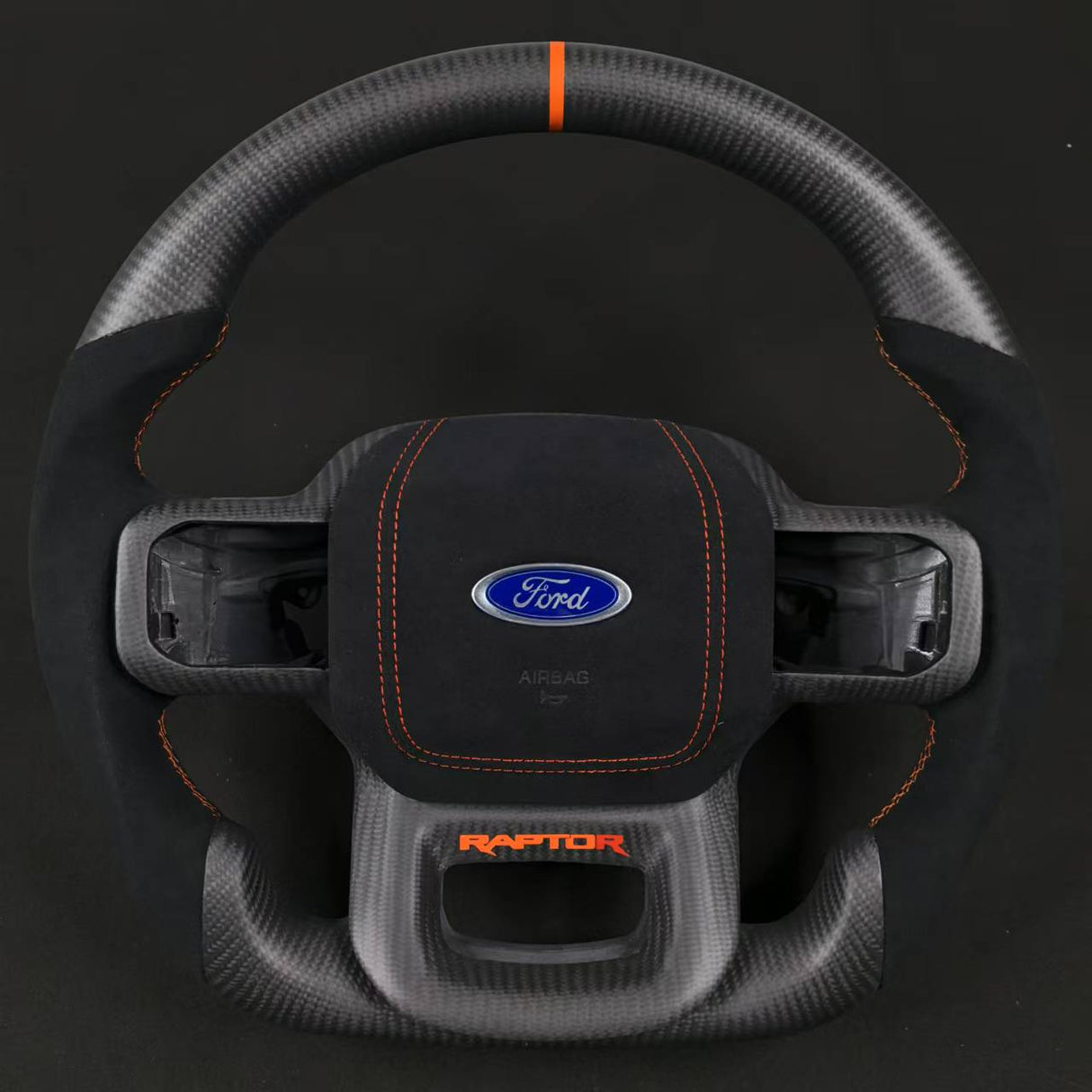 2023-2026+ Ford Super Duty F250 Custom Carbon Fiber Steering Wheel - AutoLEDTech.com