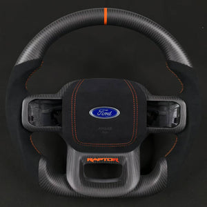 2023-2026+ Ford Super Duty F250 Custom Carbon Fiber Steering Wheel - AutoLEDTech.com