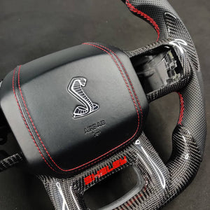 2023-2026+ Ford Super Duty F250 Custom Carbon Fiber Steering Wheel - AutoLEDTech.com