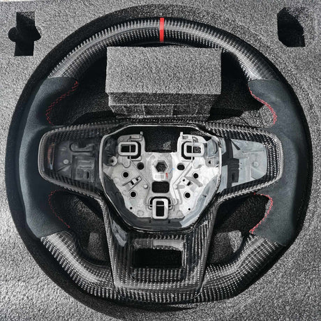 2021-2026+ Ford Bronco Custom Carbon Fiber Steering Wheel - AutoLEDTech.com