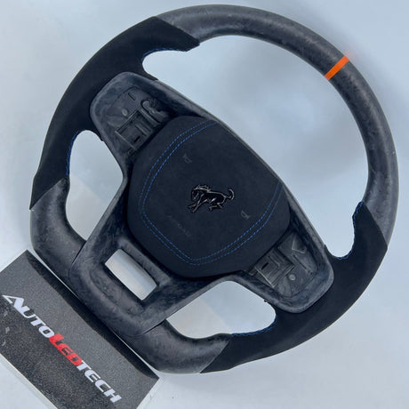 2021-2026+ Ford Bronco Custom Carbon Fiber Steering Wheel - AutoLEDTech.com