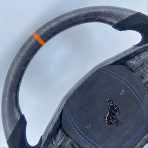 2021-2026+ Ford Bronco Custom Carbon Fiber Steering Wheel - AutoLEDTech.com