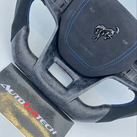 2021-2026+ Ford Bronco Custom Carbon Fiber Steering Wheel - AutoLEDTech.com