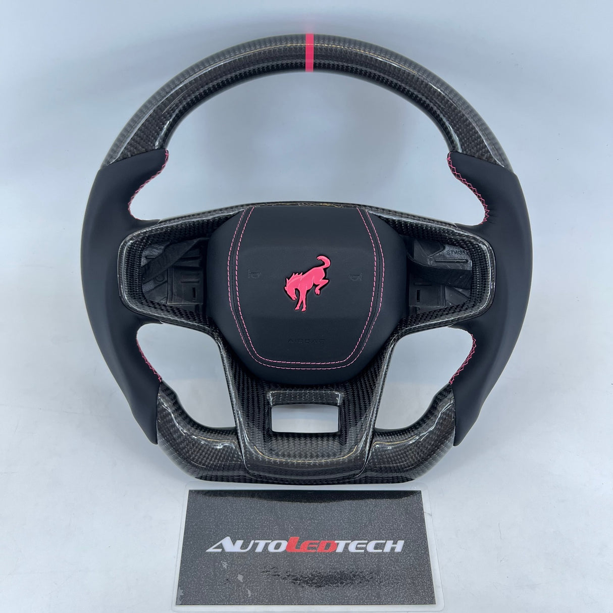 2021-2026+ Ford Bronco Custom Carbon Fiber Steering Wheel - AutoLEDTech.com