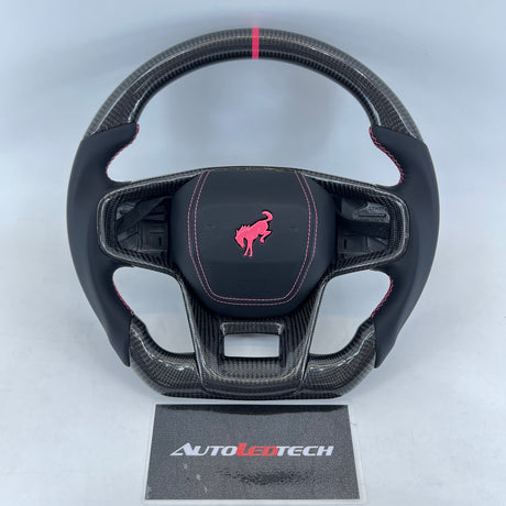 2021-2026+ Ford Bronco Custom Carbon Fiber Steering Wheel - AutoLEDTech.com