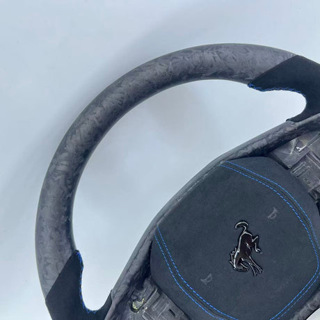 2021-2026+ Ford Bronco Custom Carbon Fiber Steering Wheel - AutoLEDTech.com