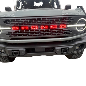 2021-2026+ Ford Bronco Flow Series LED Grill Badge Emblem Logo - AutoLEDTech.com