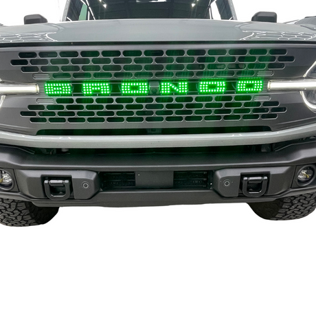 2021-2026+ Ford Bronco Flow Series LED Grill Badge Emblem Logo - AutoLEDTech.com