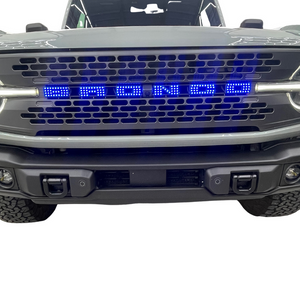 2021-2026+ Ford Bronco Flow Series LED Grill Badge Emblem Logo - AutoLEDTech.com