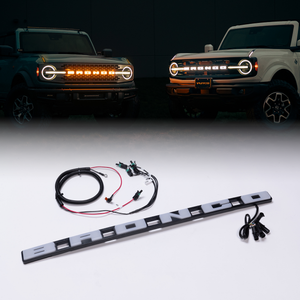 2021-2026+ Ford Bronco Illuminated LED Grill Emblem Logo - ANIMATED STARTUP - AutoLEDTech.com