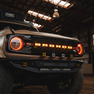 2021-2026+ Ford Bronco Illuminated LED Grill Emblem Logo - ANIMATED STARTUP - AutoLEDTech.com