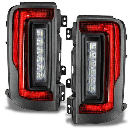 2021-2026+ Ford Bronco Red Smoked LED Flush Mount Tail Lights - AutoLEDTech.com