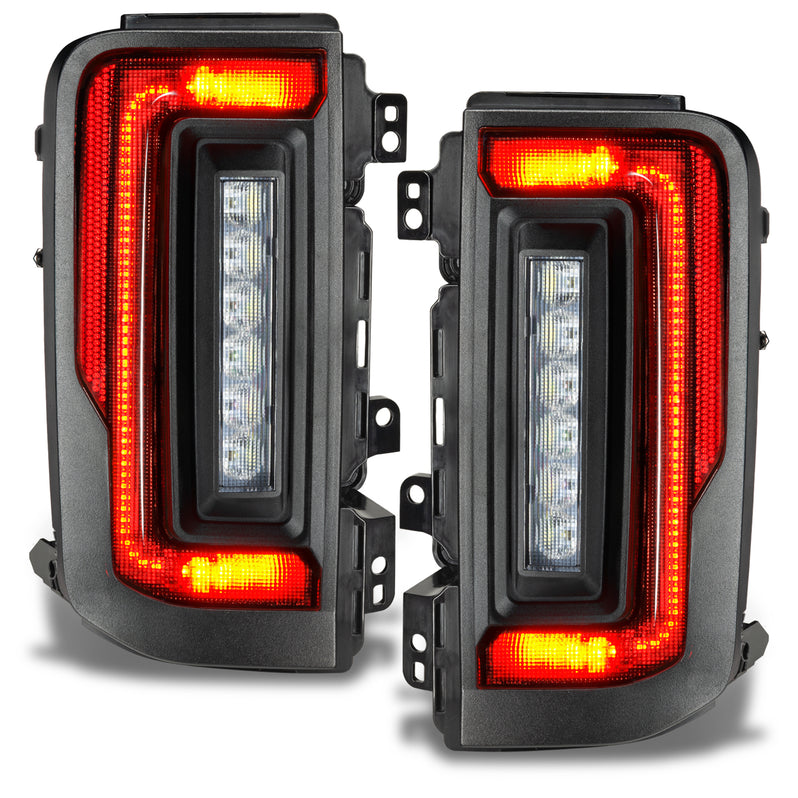 2021-2026+ Ford Bronco Red Smoked LED Flush Mount Tail Lights - AutoLEDTech.com