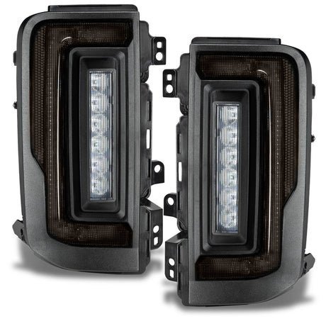 2021-2026+ Ford Bronco Red Smoked LED Flush Mount Tail Lights - AutoLEDTech.com