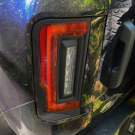 2021-2026+ Ford Bronco Red Smoked LED Flush Mount Tail Lights - AutoLEDTech.com