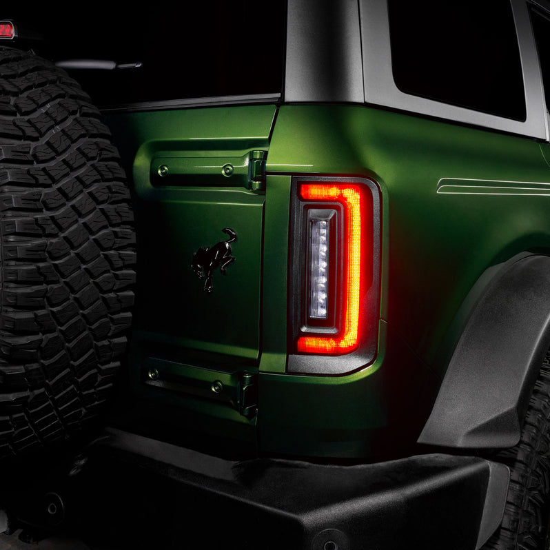 2021-2026+ Ford Bronco Red Smoked LED Flush Mount Tail Lights - AutoLEDTech.com