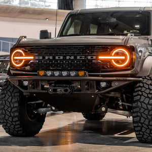 2021-2025+ Ford Bronco RGB LED Color-Changing DRL Headlight Assemblies - AutoLEDTech.com