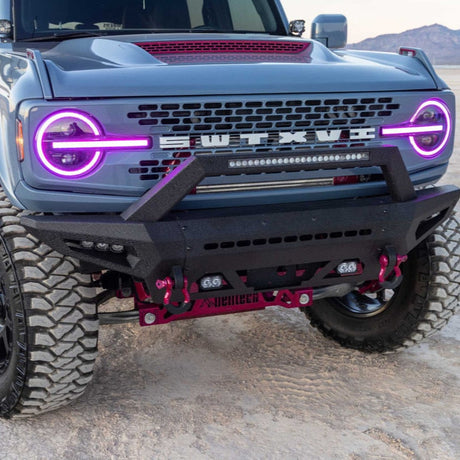 2021-2025+ Ford Bronco RGB LED Color-Changing DRL Headlight Assemblies - AutoLEDTech.com