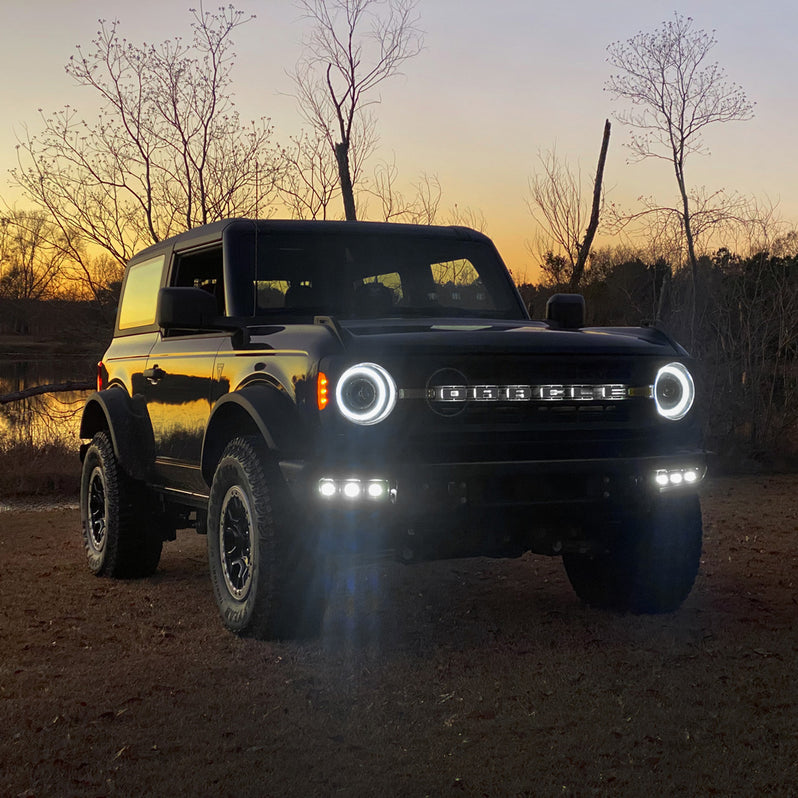 2021-2026+ Ford Bronco Triple LED Fog Lights Kit - AutoLEDTech.com