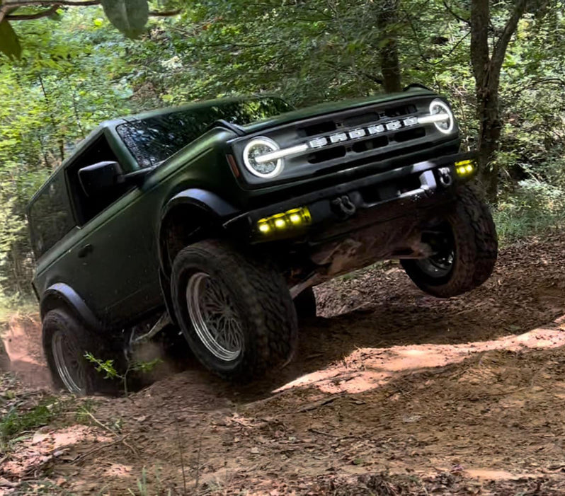 2021-2026+ Ford Bronco Triple LED Fog Lights Kit - AutoLEDTech.com