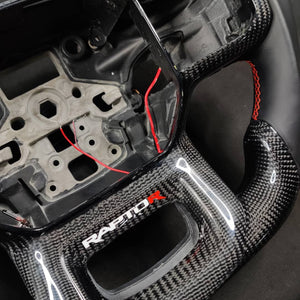 2021-2026+ Ford F150 & Raptor Custom Carbon Fiber LED Steering Wheel - AutoLEDTech.com