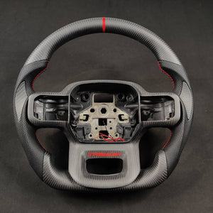 2021-2026+ Ford F150 & Raptor Custom Carbon Fiber LED Steering Wheel - AutoLEDTech.com