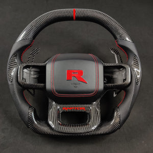 2021-2026+ Ford F150 & Raptor Custom Carbon Fiber LED Steering Wheel - AutoLEDTech.com