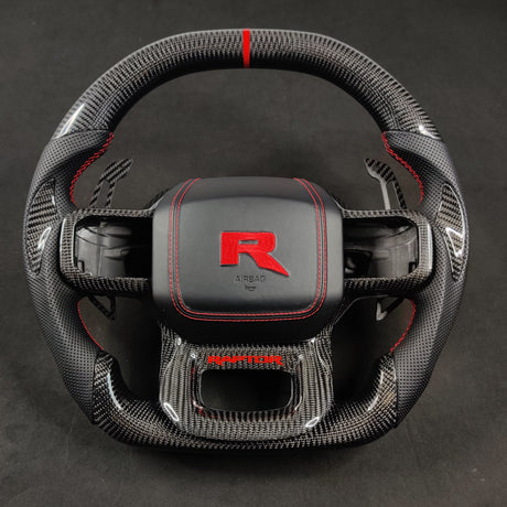 2021-2026+ Ford F150 & Raptor Custom Carbon Fiber LED Steering Wheel - AutoLEDTech.com