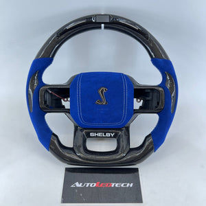 2021-2026+ Ford F150 & Raptor Custom Carbon Fiber LED Steering Wheel - AutoLEDTech.com