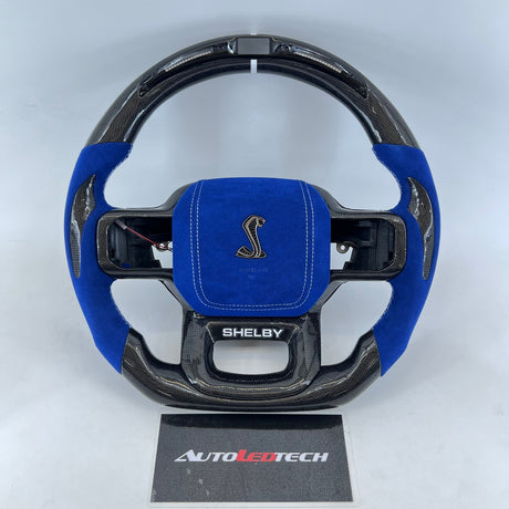 2021-2026+ Ford F150 & Raptor Custom Carbon Fiber LED Steering Wheel - AutoLEDTech.com