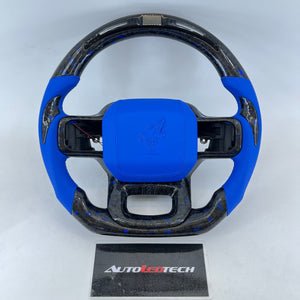 2021-2026+ Ford F150 & Raptor Custom Carbon Fiber LED Steering Wheel - AutoLEDTech.com