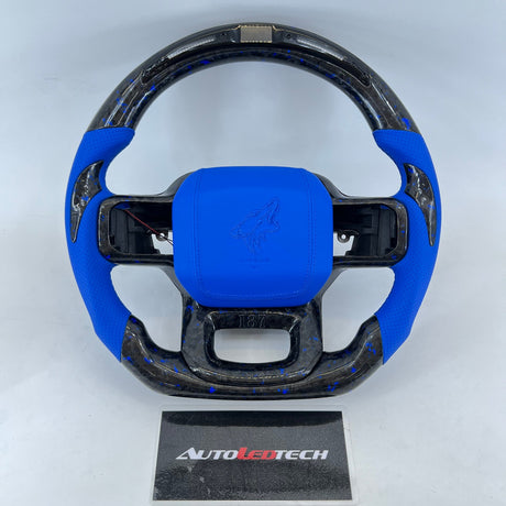 2021-2026+ Ford F150 & Raptor Custom Carbon Fiber LED Steering Wheel - AutoLEDTech.com