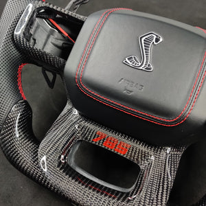 2021-2026+ Ford F150 & Raptor Custom Carbon Fiber LED Steering Wheel - AutoLEDTech.com