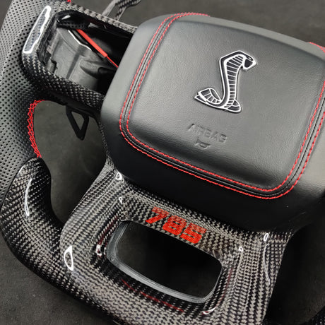 2021-2026+ Ford F150 & Raptor Custom Carbon Fiber LED Steering Wheel - AutoLEDTech.com