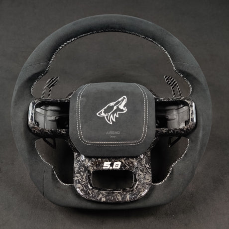 2021-2026+ Ford F150 & Raptor Custom Carbon Fiber LED Steering Wheel - AutoLEDTech.com