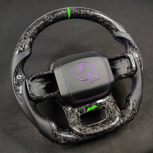 2021-2026+ Ford F150 & Raptor Custom Carbon Fiber LED Steering Wheel - AutoLEDTech.com