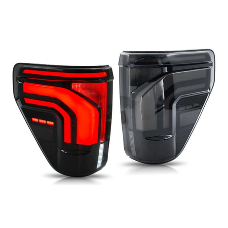 2021-2026 Ford F150 & Raptor Red/Smoked 24+ Style LED Tail Lights - Fits all models - AutoLEDTech.com