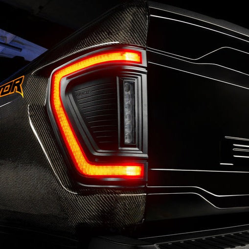 2021-2026+ Ford F150 & Raptor Red Smoked LED Flush Mount Tail Lights - AutoLEDTech.com