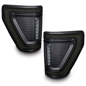 2021-2026+ Ford F150 & Raptor Red Smoked LED Flush Mount Tail Lights - AutoLEDTech.com