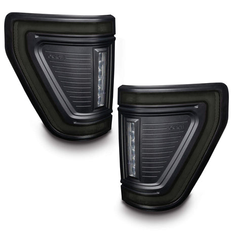 2021-2026+ Ford F150 & Raptor Red Smoked LED Flush Mount Tail Lights - AutoLEDTech.com