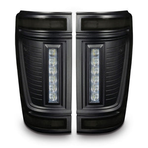 2021-2026+ Ford F150 & Raptor Red Smoked LED Flush Mount Tail Lights - AutoLEDTech.com
