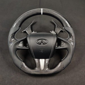 2013-2024 Infiniti Q50 Q60 Custom Carbon Fiber Steering Wheel - AutoLEDTech.com