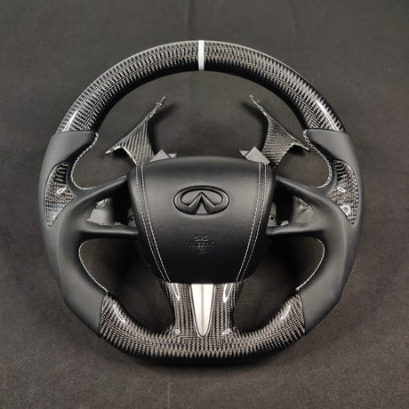 2013-2024 Infiniti Q50 Q60 Custom Carbon Fiber Steering Wheel - AutoLEDTech.com